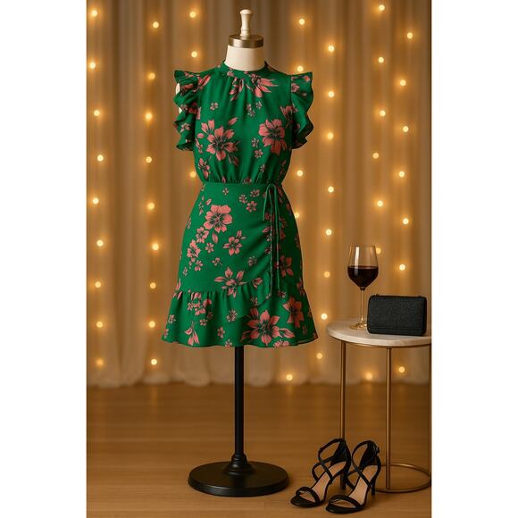 sam edelman party dresses Sam Edelman Floral Embroidered Midi Dress Pink Multi 0